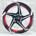RIN 15X8 4-100/114.3 R1 SPORT 2023 BLACK MACHINE RED LINE ET0 CB73.1 