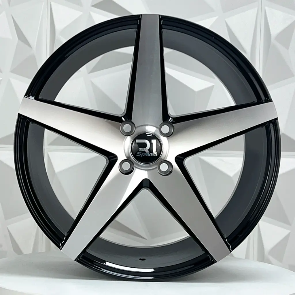 RIN 17X8 4-100 R1 SPORT L2244 BLACK MACHINE FACE ET25 CB73.1