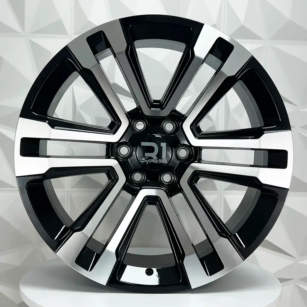 RIN 20X9 6-139.7 R1 SPORT FA668 BLACK MACHINE FACE ET24 CB78.1