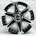 RIN 16X8 5-120 R1 SPORT 961 BLACK MACHINE FACE ET0 CB83