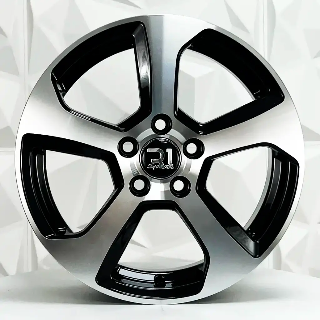RIN 16X7 5-112 R1 SPORT QC504 BLACK MACHINE FACE ET42 CB57.1