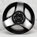 RIN 15X8 5-114.3 R1 SPORT DX020 BLACK MACHINE FACE ET0 CB83