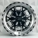 RIN 15X8 5-114.3 R1 SPORT JWC267 BLACK MACHINE FACE MACHINE LIP ET-10 CB83