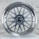 RIN 18X9.5 5-100 R1 SPORT QC1120 GUNMETAL MACHINE LIP ET30 CB73.1