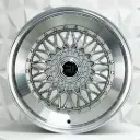 RIN 17X7.5 4-100/114.3 R1 SPORT 357 GUNMETAL MACHINE LIP CHROME RIVETS ET35 CB73.