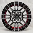 RIN 13X5.5 4-100/114.3 R1 SPORT L2070 BLACK MACHINE FACE RED LINE ET18 CB73.1